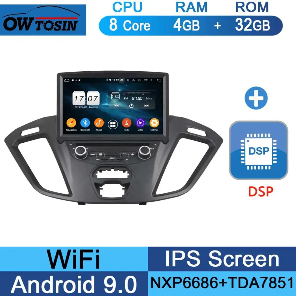 32G DSP " ips 1920*1080 8 ядерный 4G+ 64G Android 9,0 автомобильный dvd-плеер для Ford Transit Custom 2013 DSP радио gps - Цвет: 32G DSP