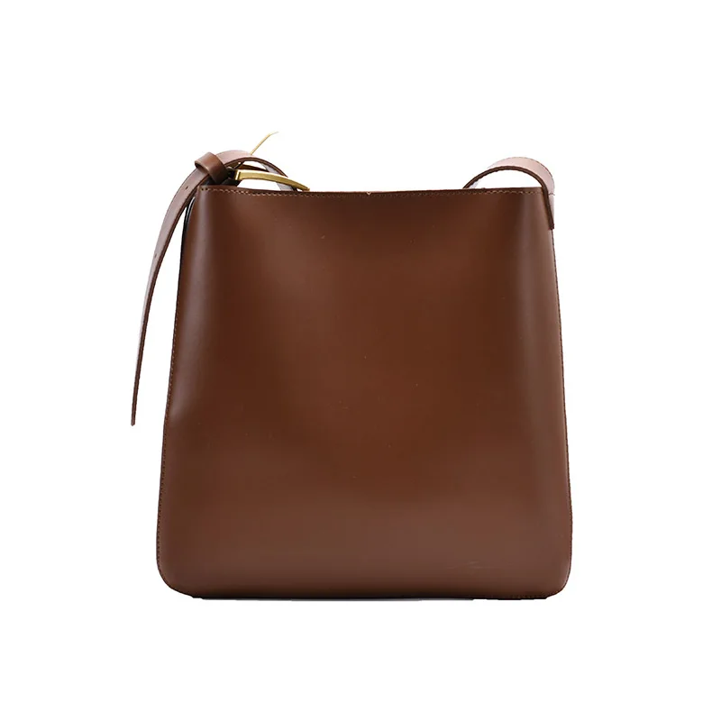 

Simple bag female 2021 autumn and winter new wild atmosphere messenger bag high-quality texture one-shoulder bucket bag