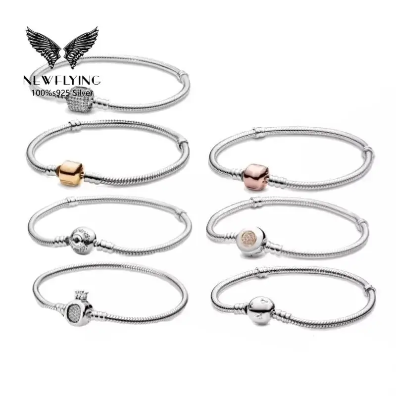 

100% 925 Sterling Silver Beads mother letter Charm Beads suitable for original Pandora Bracelet women's DIY jewelry gift