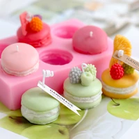 cavity 3d macaron 6 burger soap form mold cake decoration chocolate mold diy biscuit baking mold for soap candle
