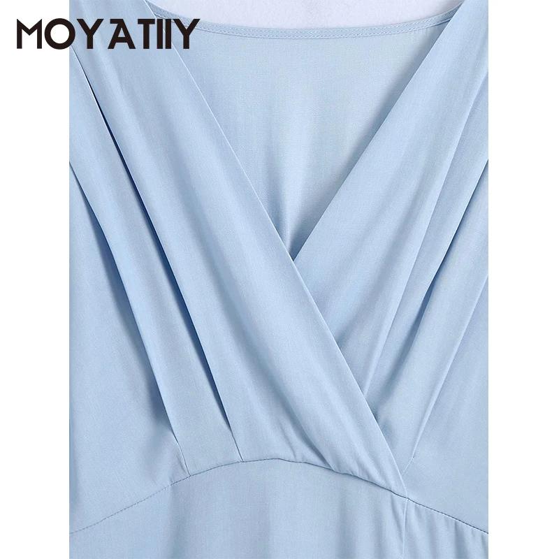 Модное женское асимметричное драпированное платье MOYATIIY Новое поступление 2021
