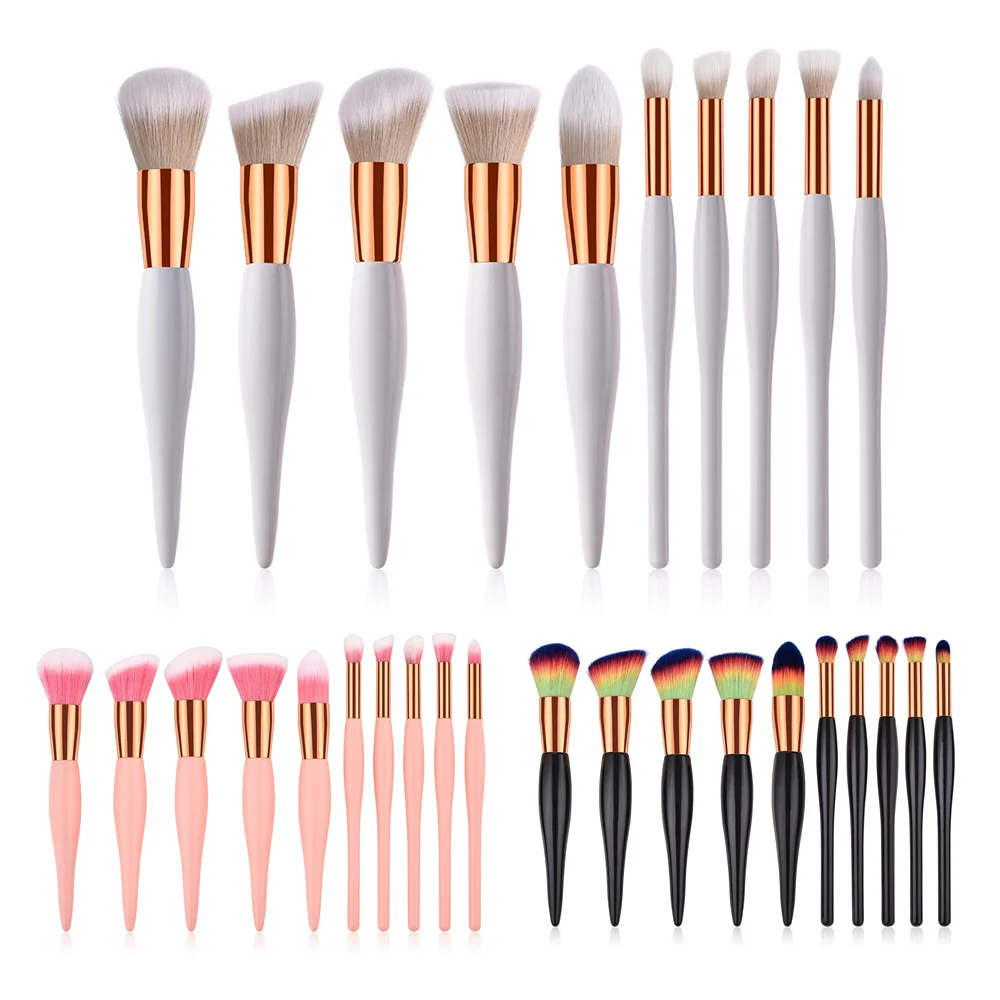 

Набор кистей для макияжа из мягкого нейлона, 10 шт.