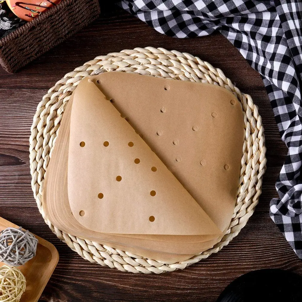 

7,5 дюймов квадратная наклейка воздушная фритюрница бумага антипригарная высокая термостойкость воздушная фритюрница бумага для выпечки