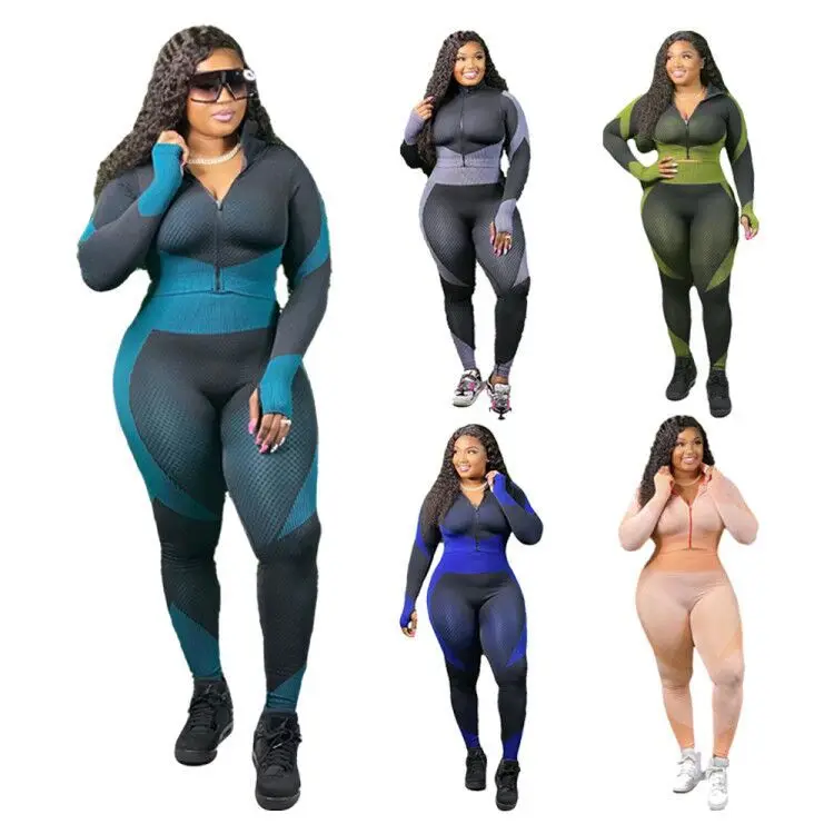

Women's Set Long Sleeve High Waist Skinny Sweatpants Jogger Suit Tracksuit Matching Set Outfits 2Pcs Set