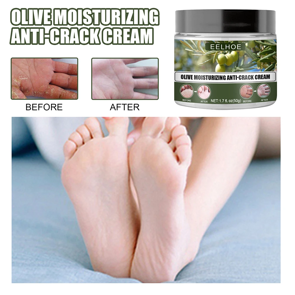 

Natural Olive Repair Hand Cream Anti-Drying Crack Foot Cream Cracked Heel Dead Skin Removal Cream Foot Moisturizer Foot Care