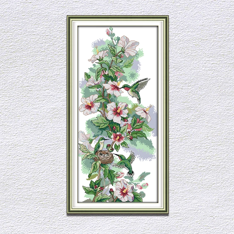 Набор для вышивки крестиком Joy Sunday с колибри серия животными и птицами китайские
