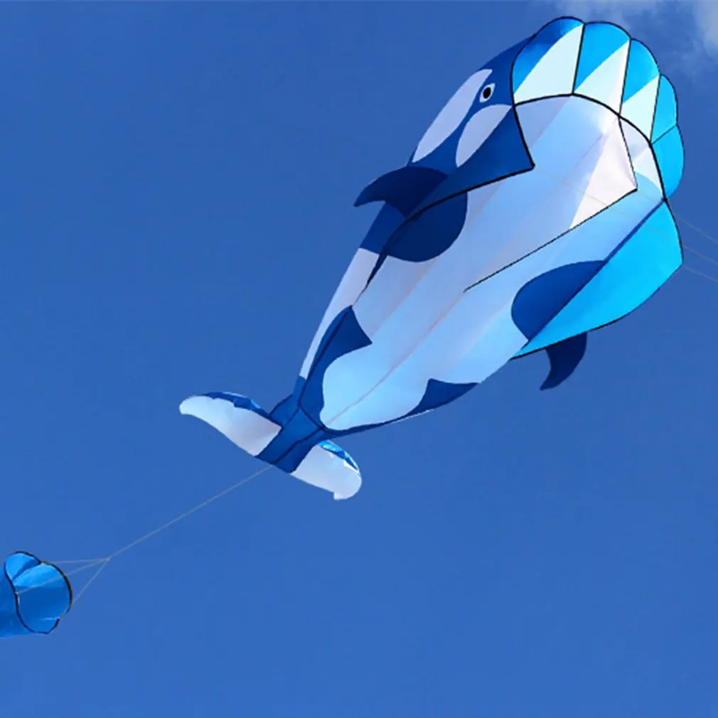 

3D Huge Frameless Soft Parafoil Giant Killer Whale Kite With 30m Kites String 3D Software Kite Outdoor Entertainment