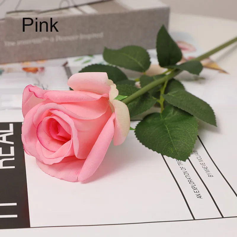 

11pcs Of Real Touch Rose Artificial Flowers Wedding Home Party Decoration Fake Flower Branches Christmas And New Year Gifts