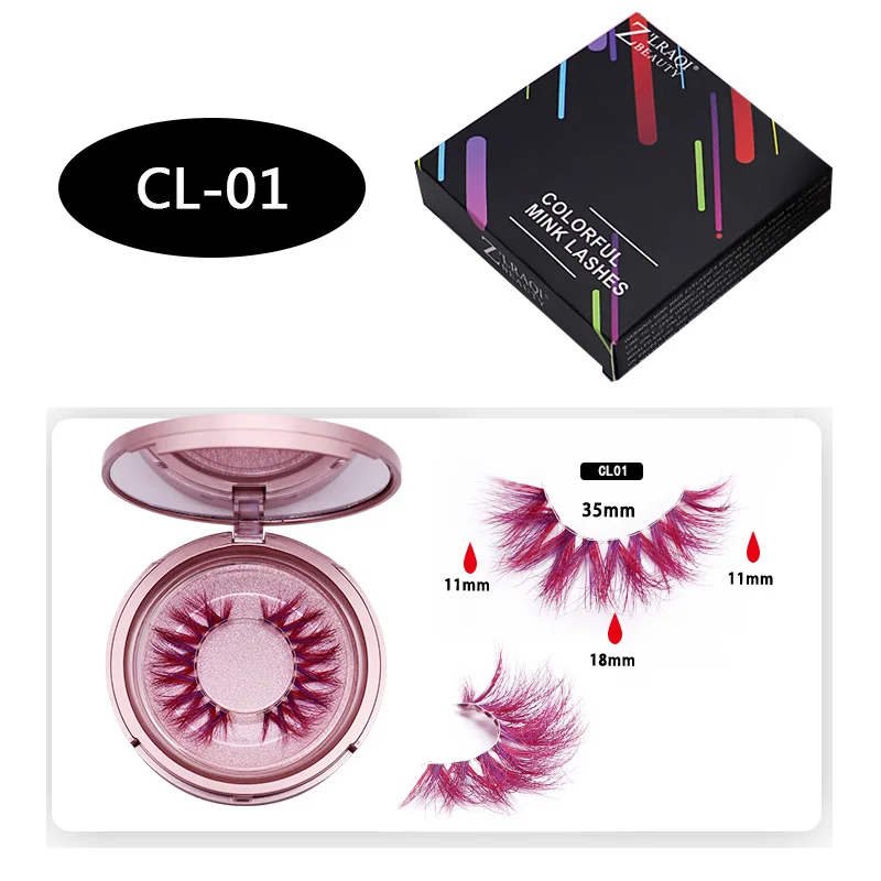 Z'LRAQI BEAUTY 3d норковые ресницы для макияжа 25 мм натуральный макияж 9D красочные