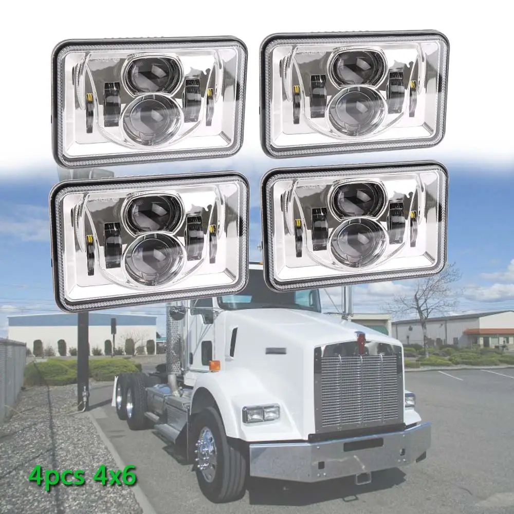 4x6 дюймов прямоугольный прожектор светодиодный фары морского для Kenworth T800 T400 T600