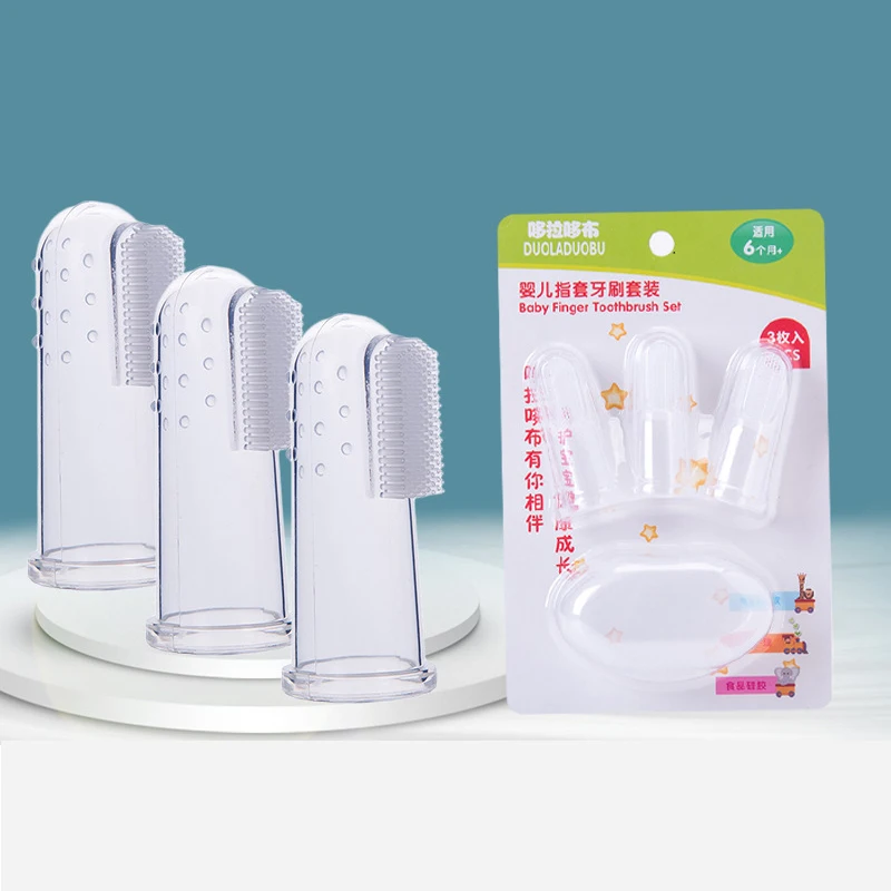 

3 шт., детская мягкая силиконовая зубная щётка