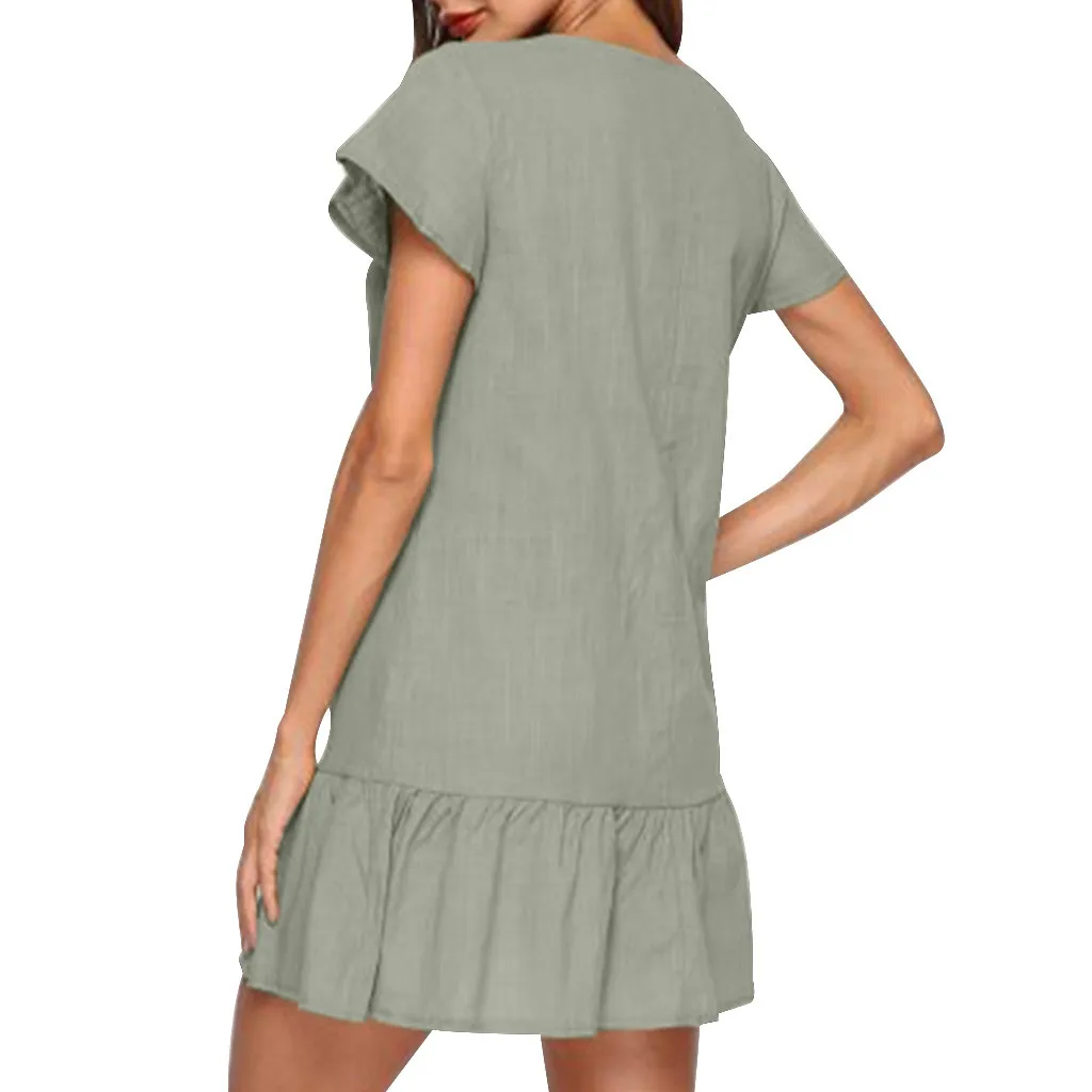 

Women Sleeveless Sling Beach Summer Summer Sexy Sweet Holiday Wind Ruffle Dress Small Fresh Mini Dress Butterfly SleeveZ423