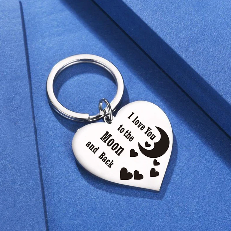 Модные стильные украшения для всей семьи брелки с надписью I Love You To The Moon and Back