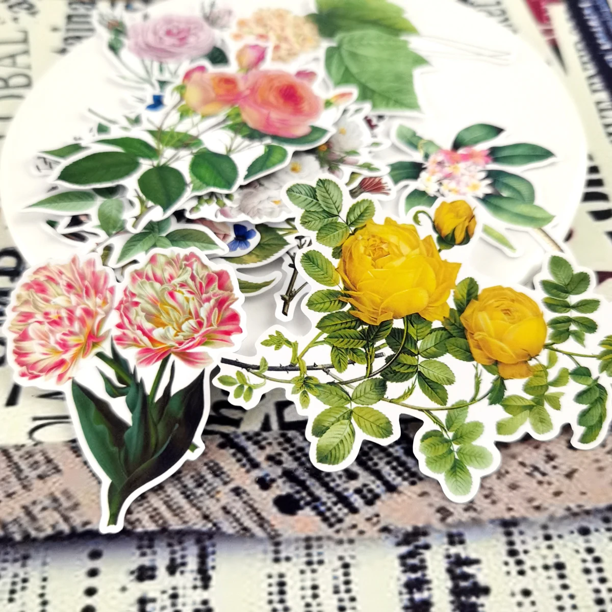 15 шт. стикеры в виде цветов стиле ретро | Канцтовары для офиса и дома