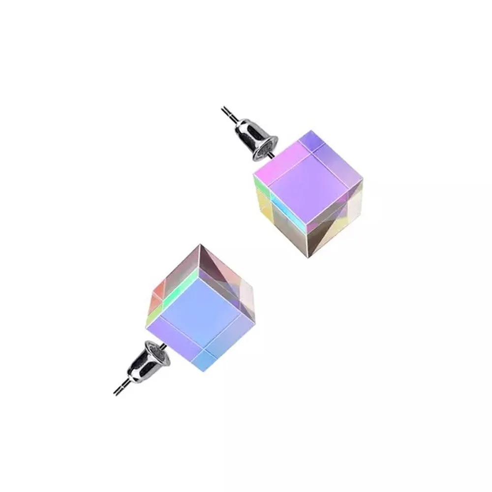 Цветная Призма кулон Мини Новое маленькое ожерелье шестигранный светильник куб