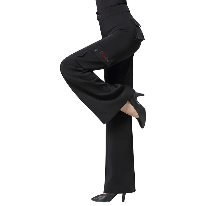 Брюки с карманами для латинских танцев женские новые профессиональные брюки