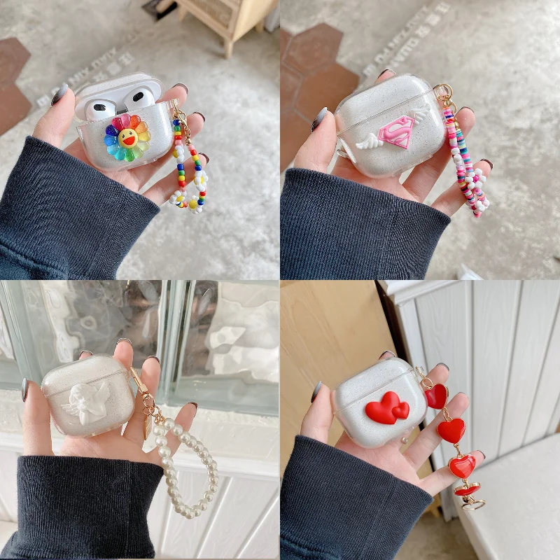 

Чехол для airpods 3, блестящий прозрачный чехол для наушников Apple Airpods 3, 2021