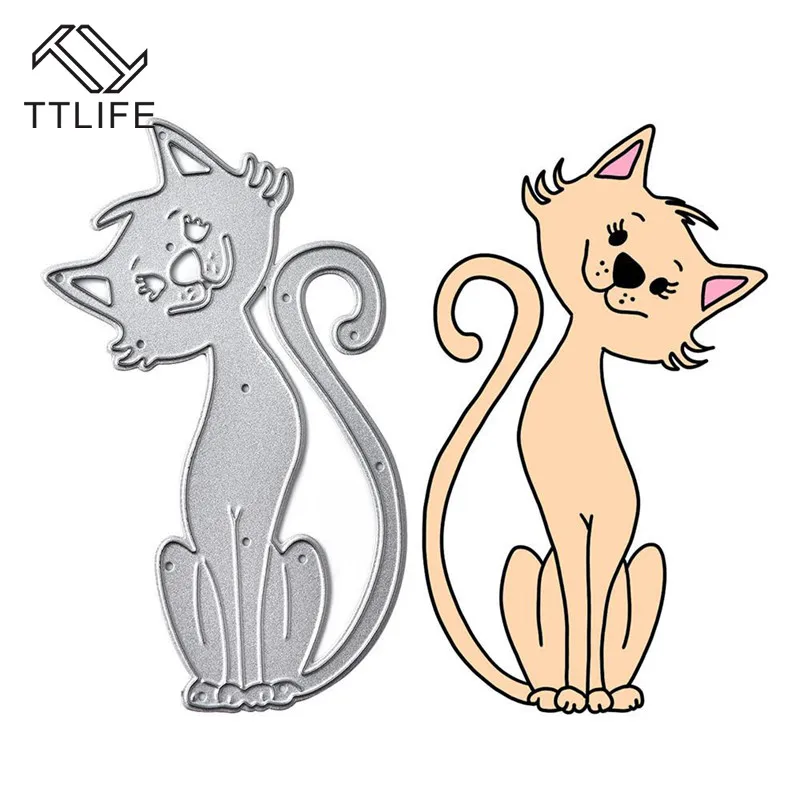 TTLIFE милые Вырубные штампы для скрапбукинга, открыток, тиснения, трафарет, вырубной шаблон, новые штампы