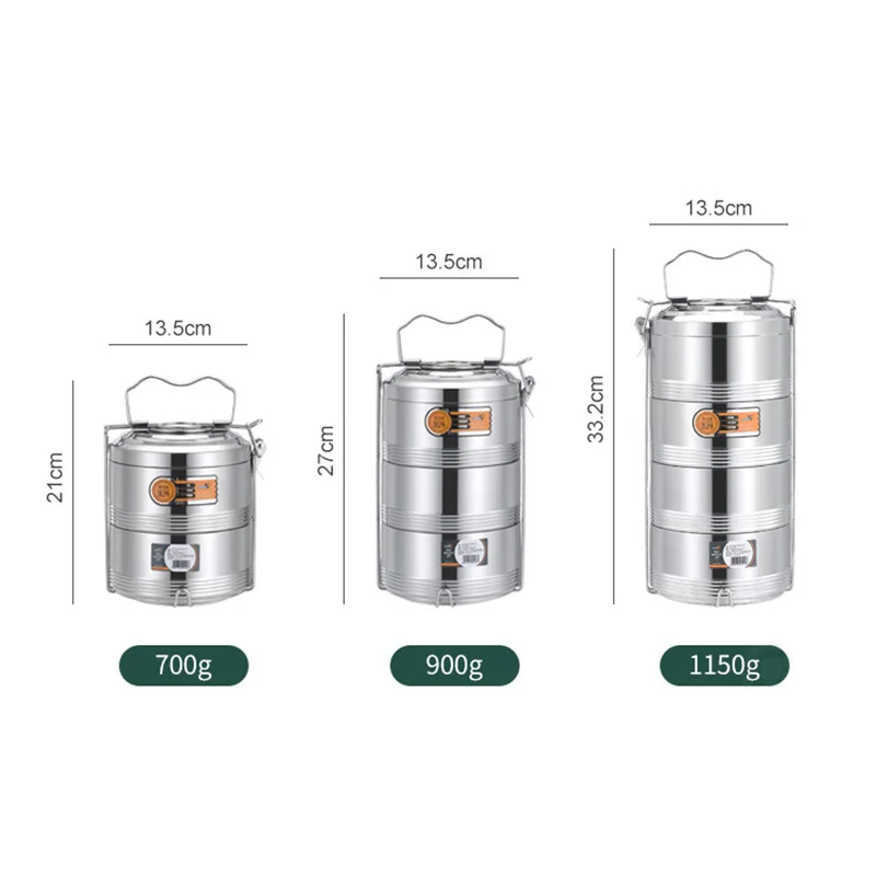 Термос с двойными стенками Ланч бокс из нержавеющей стали в японском стиле для