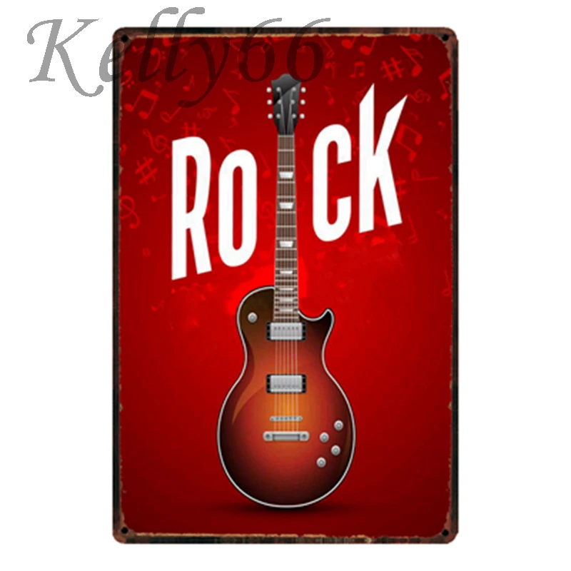 

[ Kelly66 ] Rock Metal Sign Tin Poster Home Decor Bar Wall Art Painting 20*30 CM Size y-1855