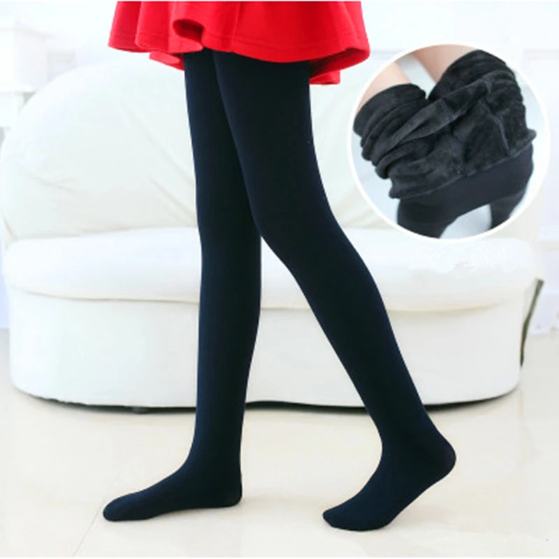 Warm Lamb Wool Girls Tights For Winter Cute Rabbit Decor Baby Girls Clothes Baby Stockings 1pcs Child Tight Kids Pantyhose 2-12Y