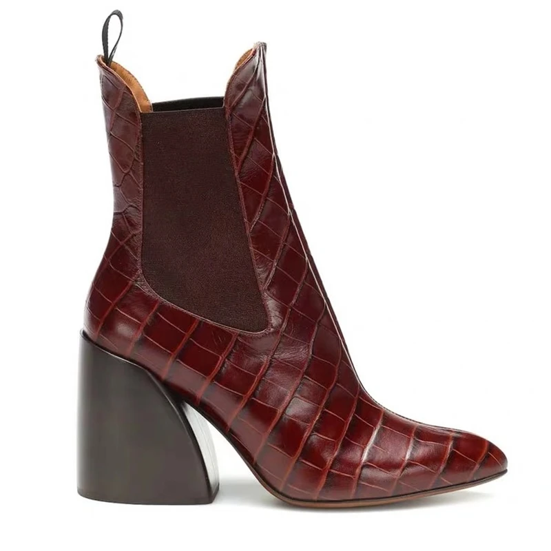 Женские ботильоны с острым носком в европейском стиле сезон осень зима Модные