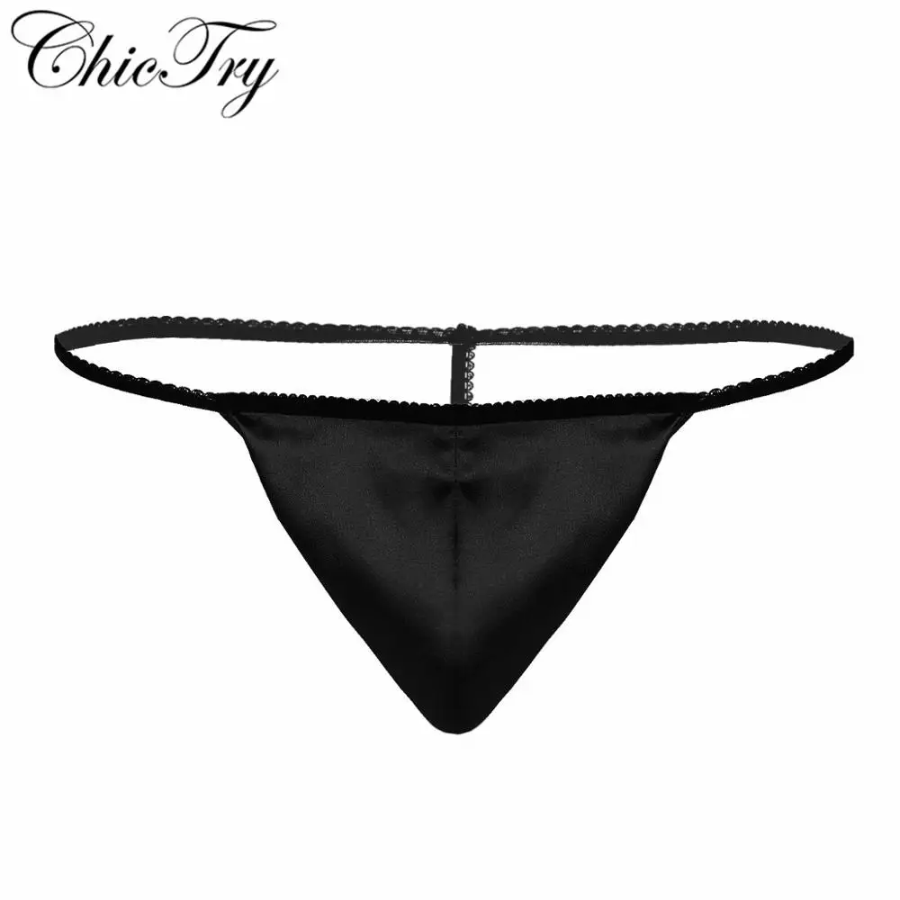 Мужские сексуальные костюмы Трусики бикини гладкое Шелковистое атласное нижнее