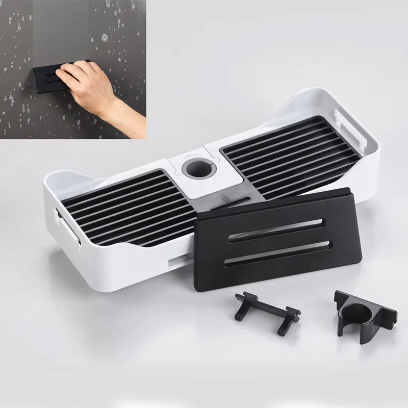 Полка органайзер для хранения душевой кабины полки ванной комнаты поднос