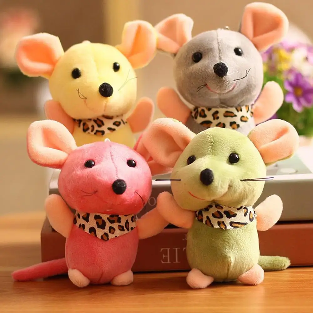 Прекрасный мини в красный горошек Мышь животных плюшевые куклы брелок подвесные