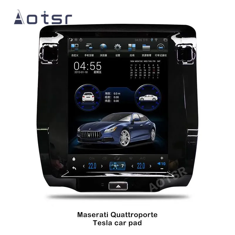 Автомобильный радиоприемник AOTSR Tesla Android 9 для Maserati Quattroporte мультимедийный плеер GPS