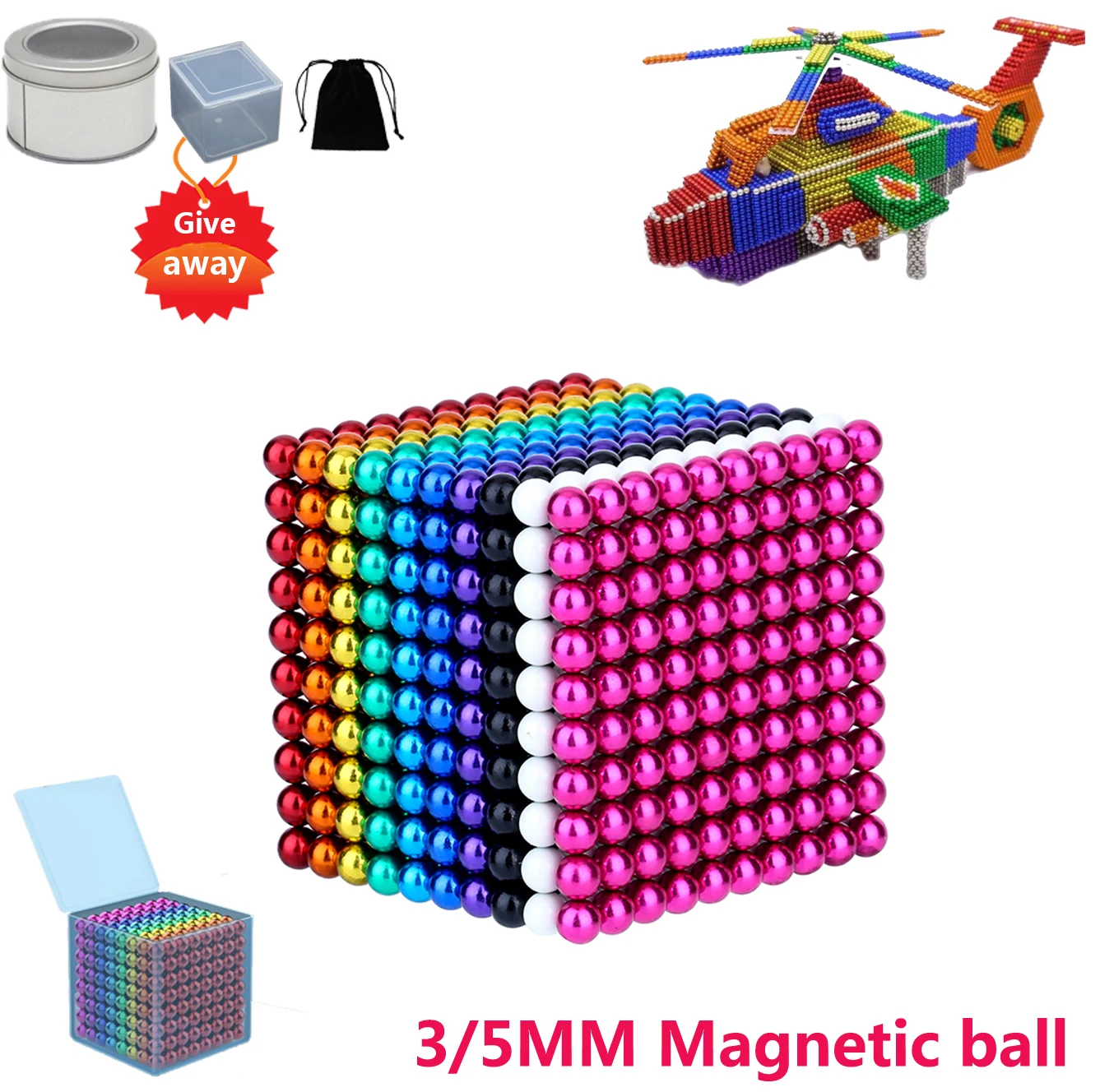 3/5 мм/магнитный шар металлический Неодимовый Волшебный Магнит магнитные шары