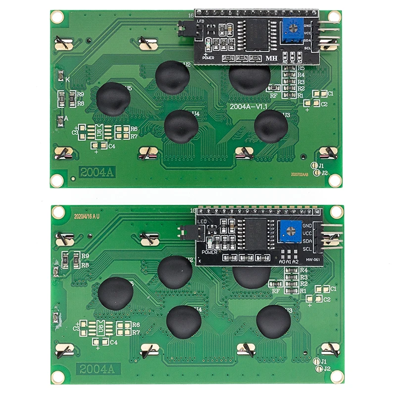 1 шт. LCD2004 + I2C 2004 20x4 2004A синий/желто-зеленый экран HD44780 для arduino символ LCD/IIC/I2C с