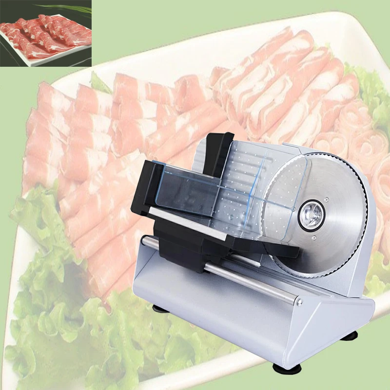 

Электрический слайсер для мяса, 200 Вт, Домашний Настольный слайсер для ягненка, овощей, хлеба, ветчины, мяса