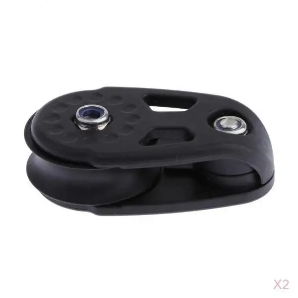 

2pcs High Strength Outdoor Marine Sheave Single Block Pulley for Boat Kayak