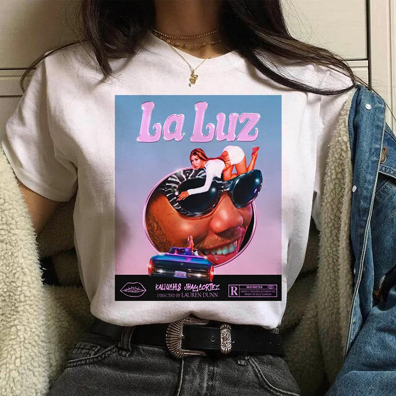 

Kali Uchis t shirt Streetwear Harajuku Sexy Graphic Top Casual Soft Oversized Tee Female/Man T-Shirt