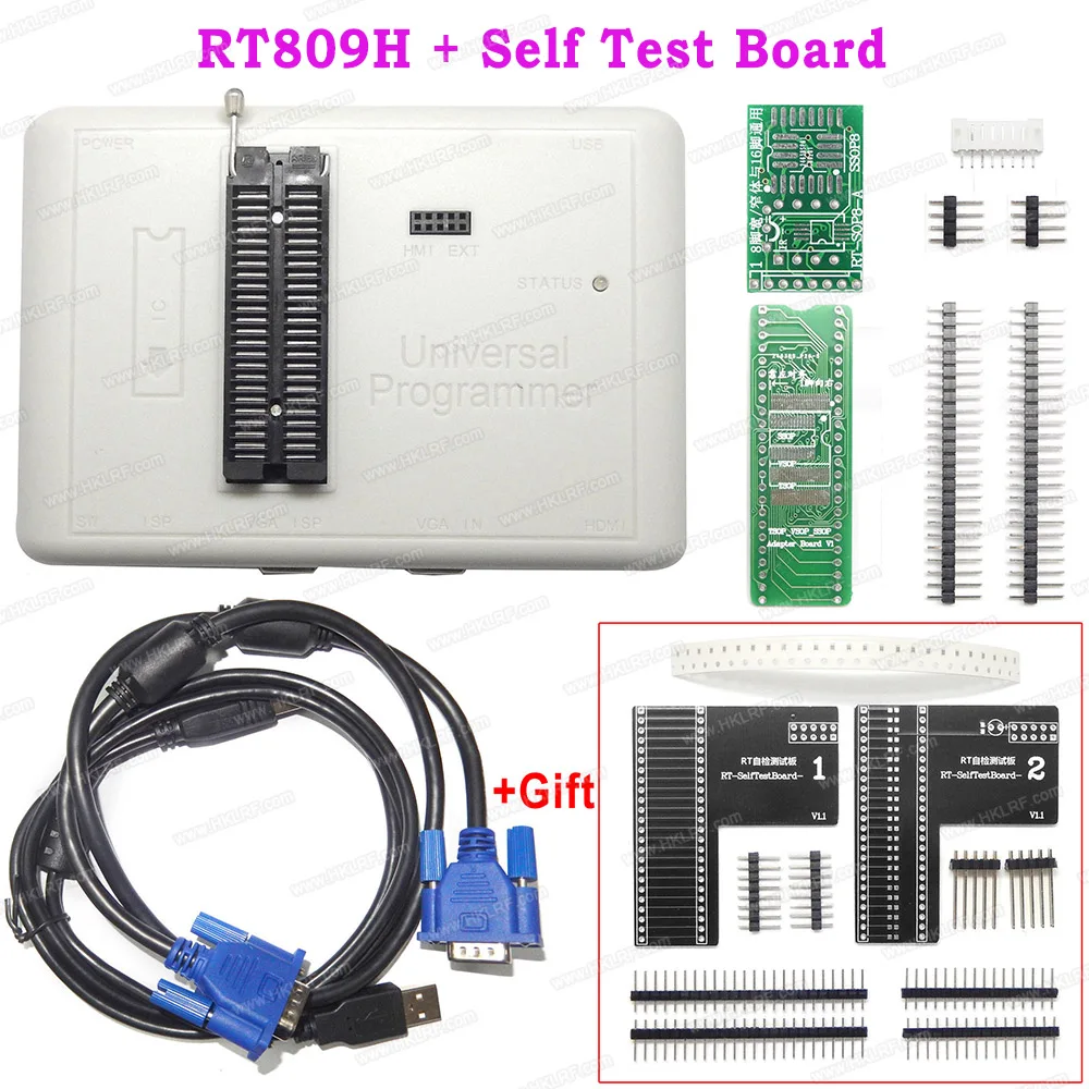 Новейшее программное обеспечение RT809H чрезвычайно быстрый USB Универсальный программатор с подарочной самопроверяемой платой