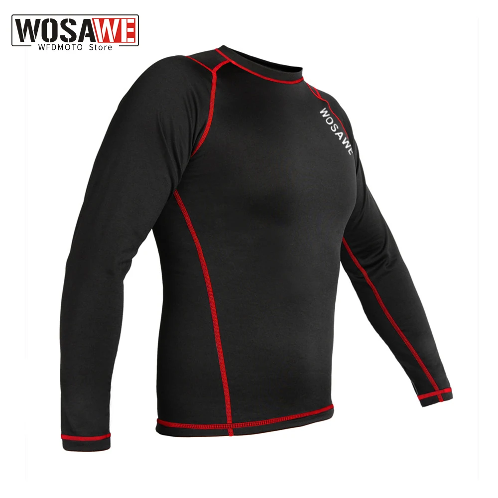 Мужское зимнее флисовое термобелье WOSAWE нижнее белье для мотокросса с длинными