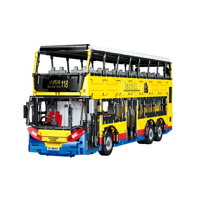 

YC-QC015 10258 4314PCS bus city building blocks car traffic bricks double decker bus Kids Educational Toys Christmas Gifts