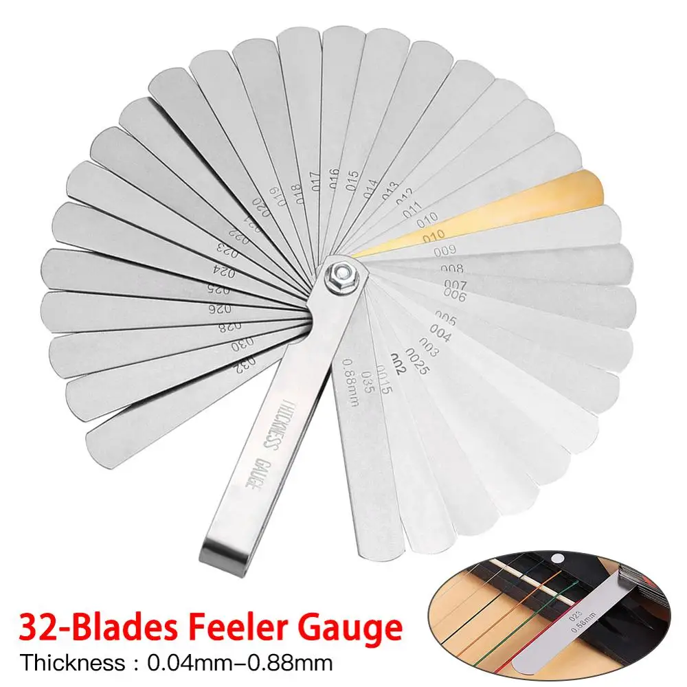 Щуп с 32 лезвиями прибор для измерения высоты струн гитары | Спорт и развлечения
