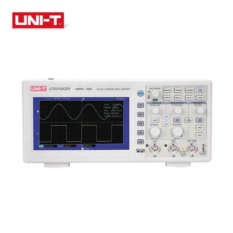 

Высокое качество UNI-T UTD2102CEX 2 Каналы 100 МГц 1GS/S частота дискретизации Глубина памяти 28mpts цифровой осциллограф