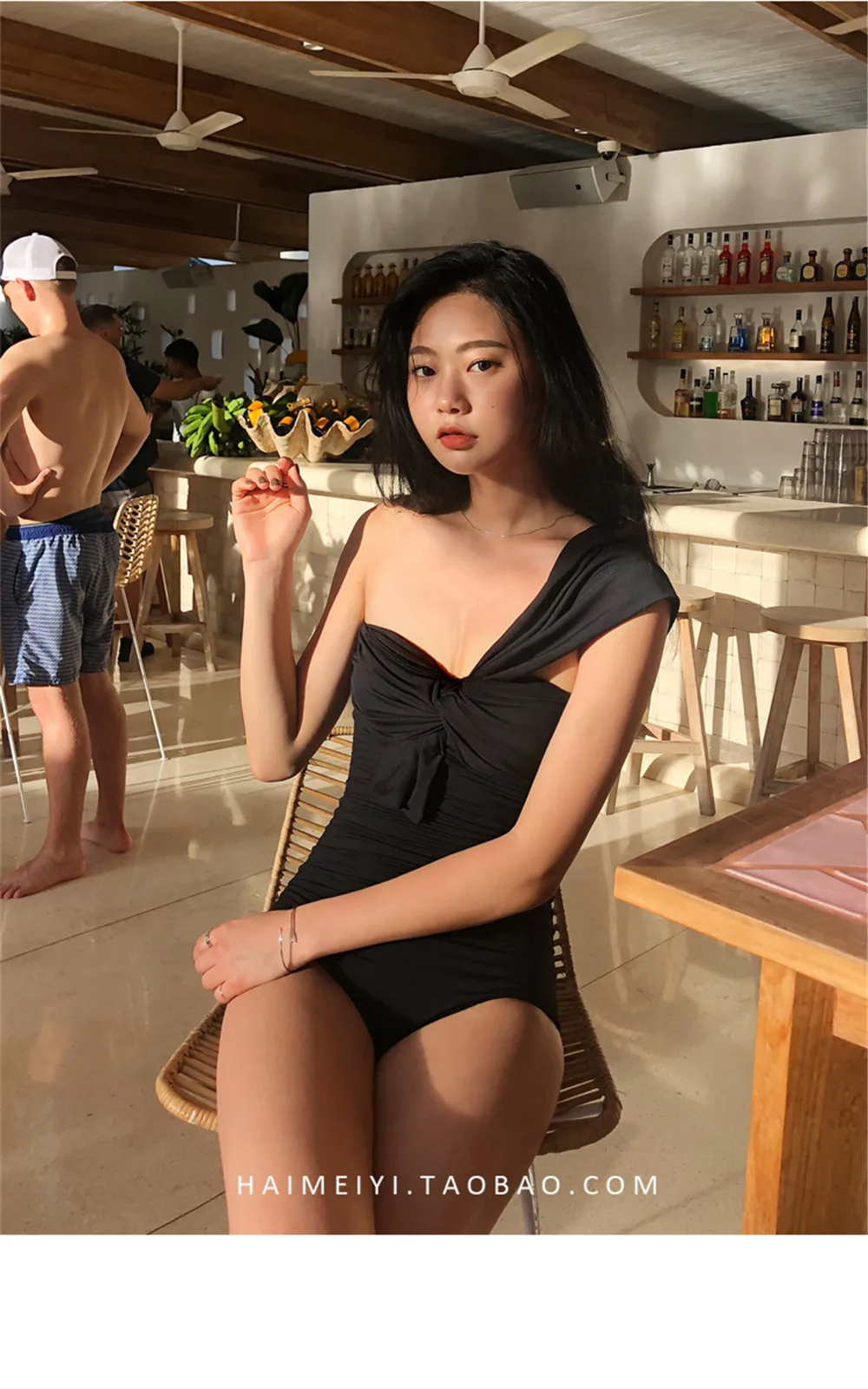 Сексуальный цельный купальный костюм-бандо Женская однотонная одежда для