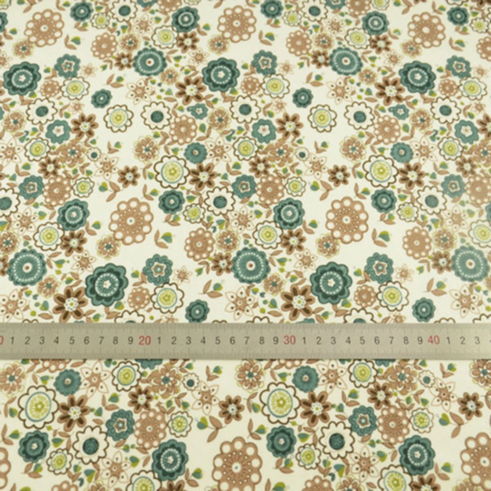 Ткань из 100% хлопка с цветочным дизайном одежда кукла для скрапбукинга домашний