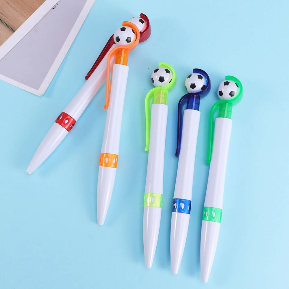 

10 Pcs Soccer Shape Ball-point Pen Creative Ballpoint Pens Stationery for Home School Office (Random Color)