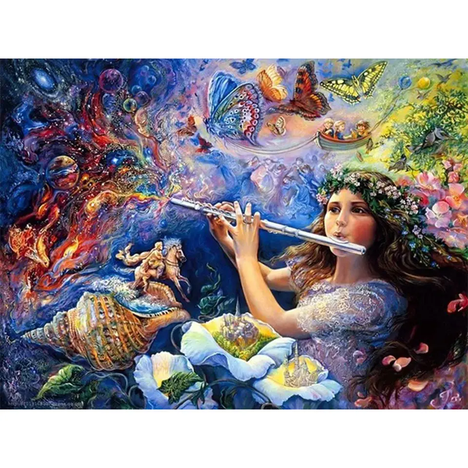 

New5D DIY Diamond Painting Portrait Girl complete set full circle diamond cross-stitched printing bedroom living room mural gift