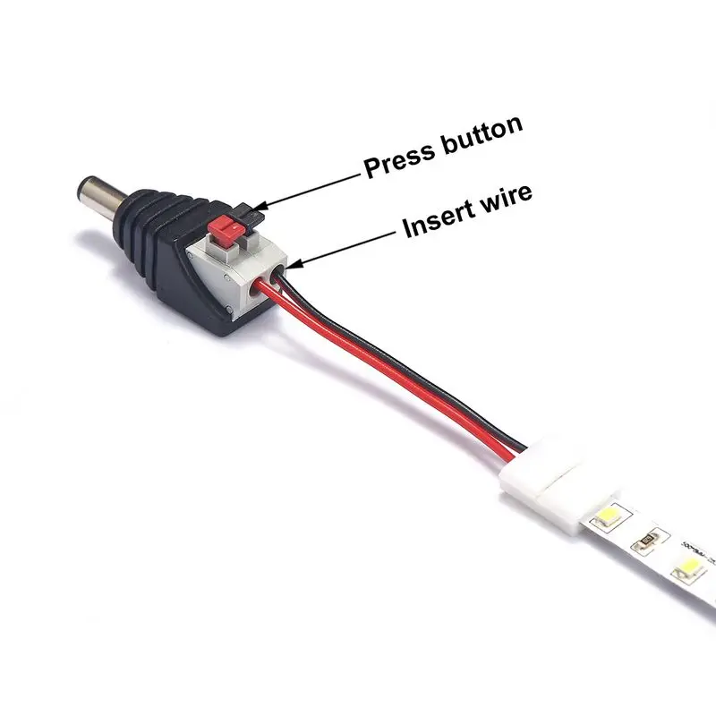 

300pairs 9V DC Power Connector 5.5x 2.1mm DC Jack Male Connector Terminal DC Adapter For LED Light CCTV Camera 5050 LED Strip