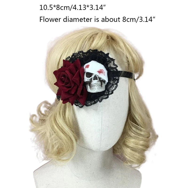 

H7EF Fashion Unisex Scary Black Lace Single One Eye Patch Cosplay Eyemask Accessories Halloween Carnival Party Gift