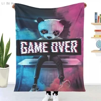 game blanket plaid flannel throw printed quilts 3d print keep warm sofa bedroom sherpa gamepad blankets family bed bedding