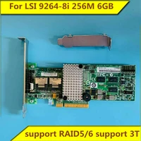 original for lsi 9264 8i 256m 6gb sas sata support raid5 6 array card support 3t