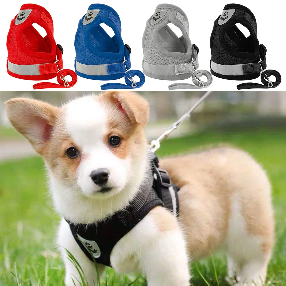 Безопасный поводок и для собак набор Маленькие Средние собаки нейлоновая сетка