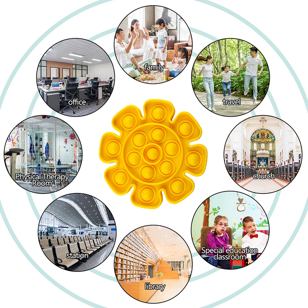 

Push Bubble Fidget Toy Cute Shape Silicone Stress Reliever Funny Anti Anxiety Sensory Toys for Adult Child Kids Autism Needs